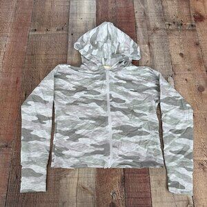 Runway gray camo zip up hoodie girls 6-7